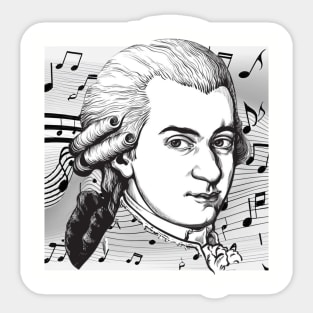 Wolfgang Amadeus Mozart Sticker